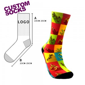 OEM/ODM Китай Китай Індивідуальний логотип Сублімація 3D-друковані пусті шкарпетки Цифровий фотодрук Дизайн Ваш власний трубчастий носок для чоловіків і жінок