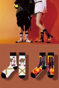 2019 gruthannelpriis Sina 20120 OEM Fashion Dress Sports 360 Digital Printing Seamless Sublimation Print Sokken
