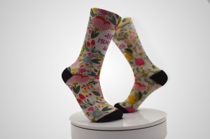Dobavljač iz Kine Besprijekorne 3D čarape s digitalnim sublimacijskim ispisom u Kini, bambusove muške sportske čarape za posadu