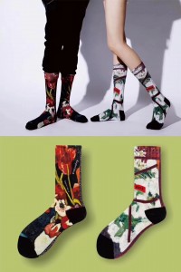2019 veleprodajna cena Kitajska 20120 OEM Modna obleka Športne 360 ​​digitalne brezšivne nogavice s sublimacijskim tiskom