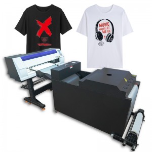 Boni venditori à l'ingrossu Chine Commerciale Multi-Purpose Stir Auto Clean System Mini Dtf Printers with Powder Shaking Machine for T-Shirts Bags Sleeves