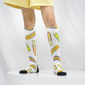 ODM Factory China Спеціальний логотип Сублімація 3D-друк Пусті шкарпетки Цифровий друк Дизайн Ваш власний Sock Meias