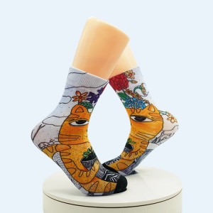 Ifekthri ihlinzekwe yi-China Wholesale Custom 3D Ephrintiwe 360 ​​Digital Seamless Blank Sublimation Wool Compression Socks