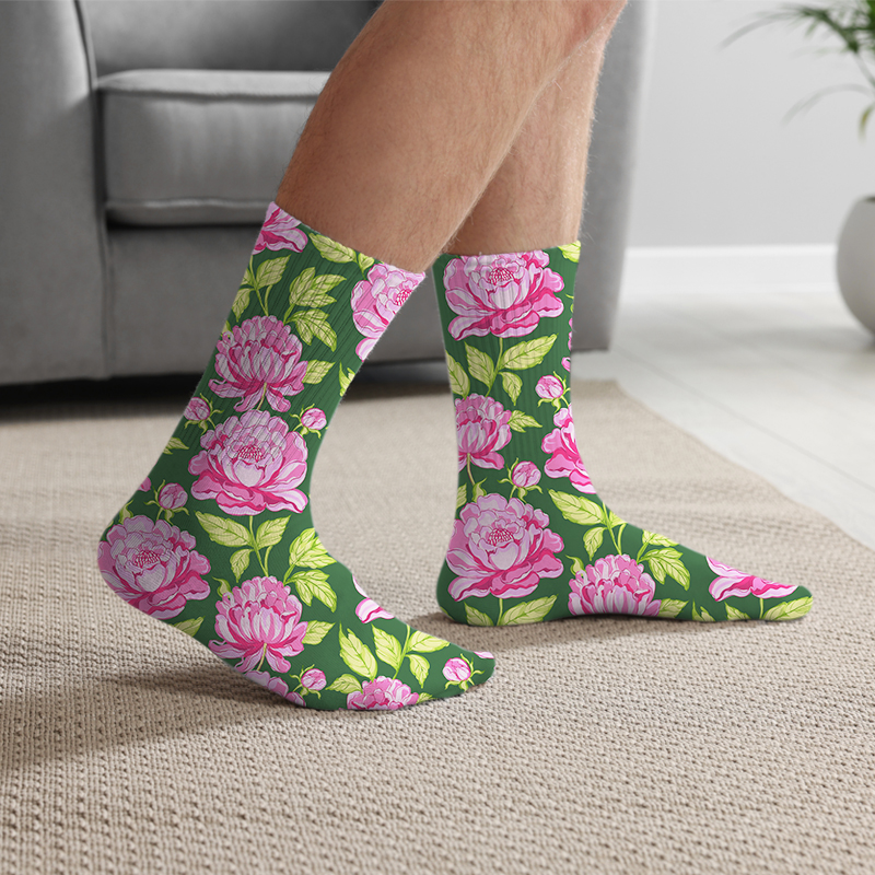 Chaussettes fleurs personnalisées