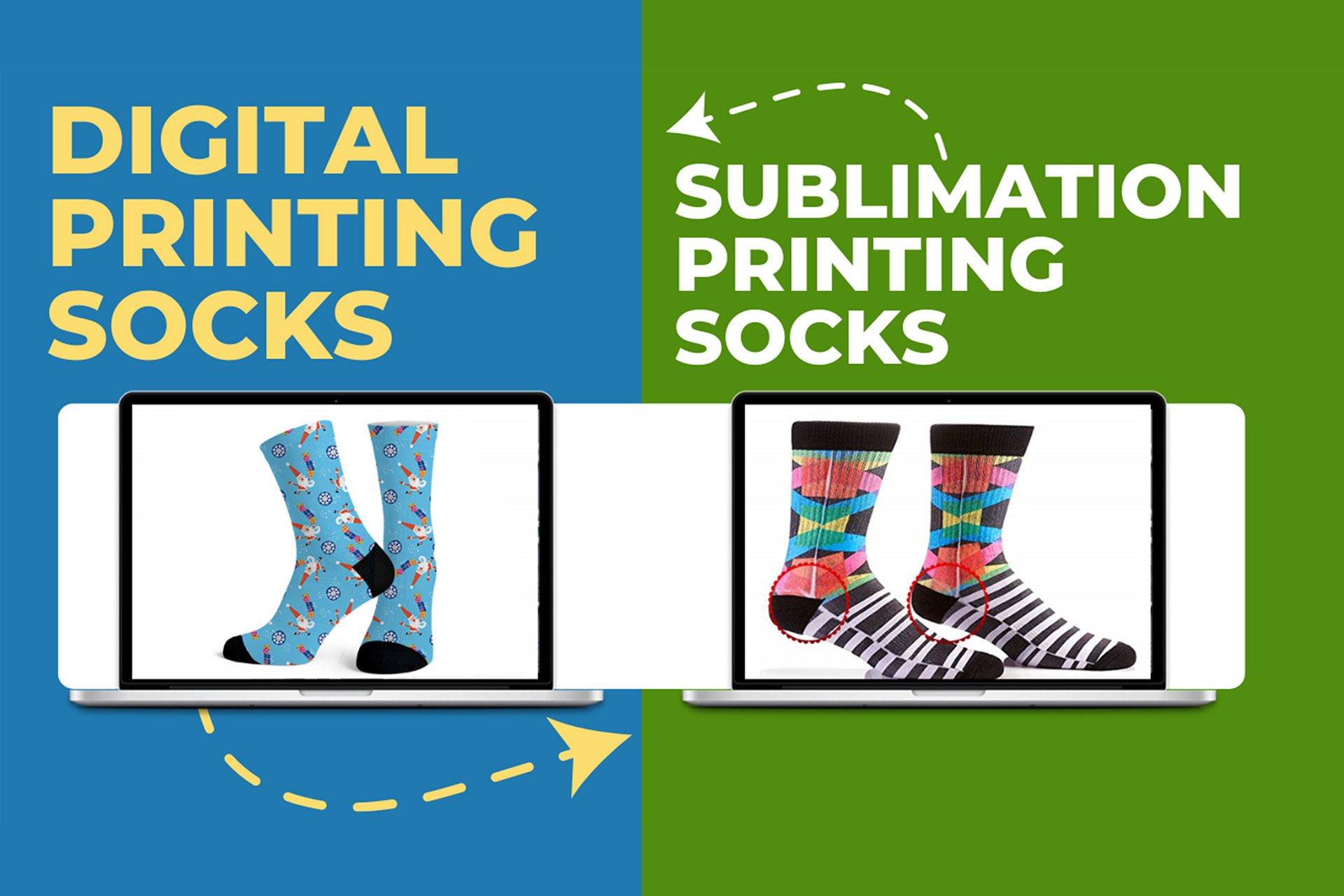 Digital Printing Vs Sublimation on Printed Socks : Why Digital Printing Stands Out