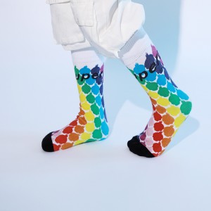 ລາຄາໂຮງງານຈີນ 360 ອົງສາ Seamless ເຕັມພິມ Bamboo Crew Socks 3D Print Sublimation Blank Sport Socks